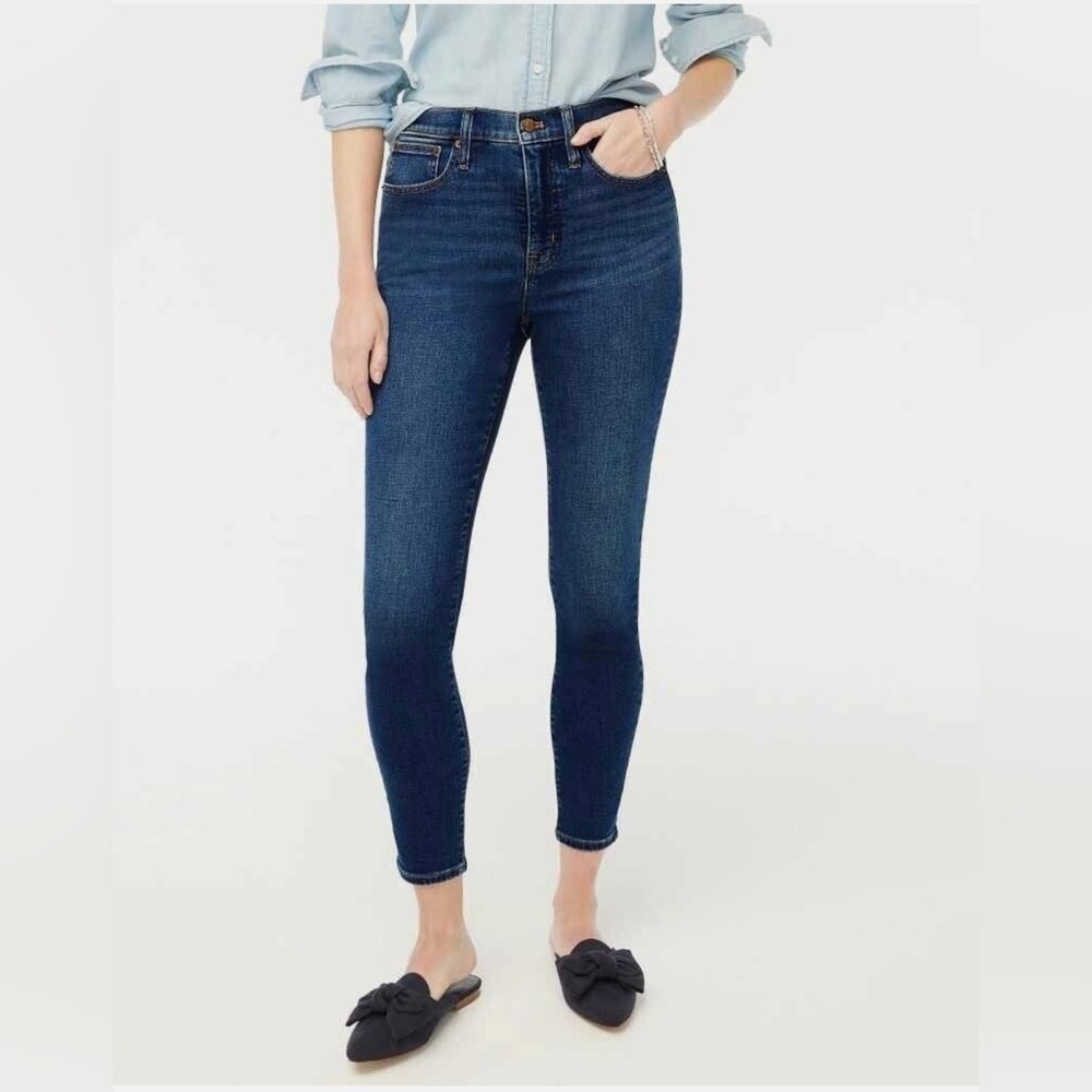 J. Crew 9" High Rise Skinny Ankle Jeans Women size 27 Stretch Denim